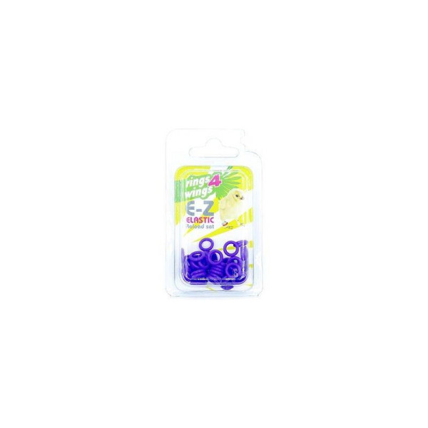 Anillos elásticos violetas - 4.5mm - 50 piezas