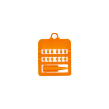 12 Bagues Ouvertes En plastique Pour Canaris - Taille : 3mm - Couleur : Orange Fluo