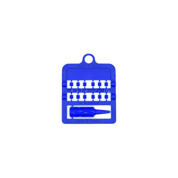 12 Open Ringen Van Plastic Voor Kanaries - Maat: 3mm - Kleur: Donkerblauw