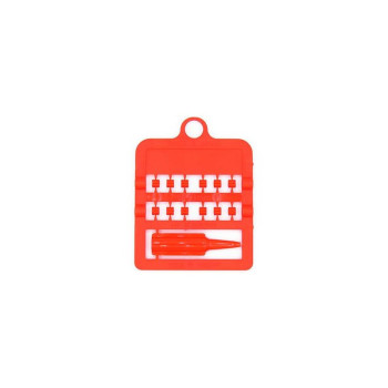 12 Anelli Aperte In plastica Per Canarini - Dimensione: 3mm - Colore: Rosso