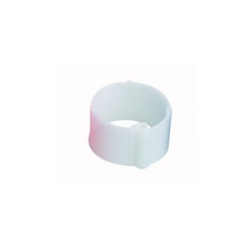 50 Plastikringe für Tauben - 9mm x 8mm - Farbe: Weiß
