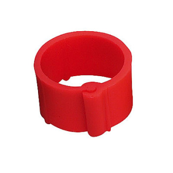 50 Kunststoffringe für Tauben - 9mm x 8mm - Farbe: Rot