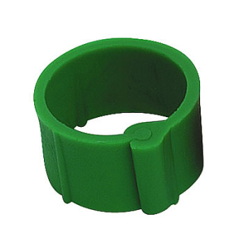 50 Plastikringe für Tauben - 9mm x 8mm - Farbe: Grün