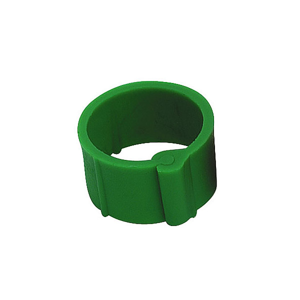 50 Plastikringe für Tauben - 9mm x 8mm - Farbe: Grün