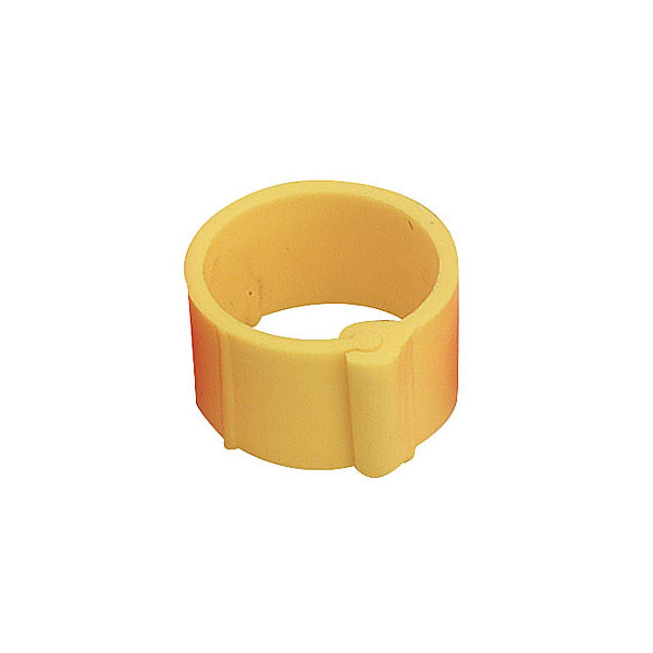 50 Anéis de Plástico Para Pombos - 9mm x 8mm - Cor: Amarelo