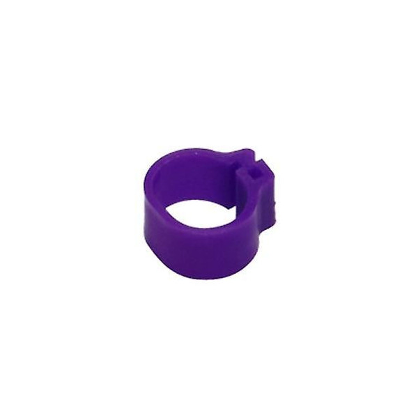 50 Anéis de Plástico para Pombos - 9mm x 8mm - Cor: Violeta