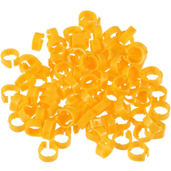 50 Kunststoffringe für Tauben - 9mm x 8mm - Farbe: Gold