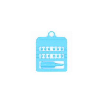 12 Open Plastic Rings For Canaries - Size: 3mm - Colour: Sky Blue