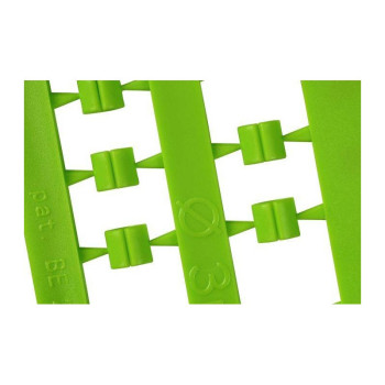 12 Bagues Ouvertes En plastique Pour Canaris - Taille : 3mm - Couleur : Vert