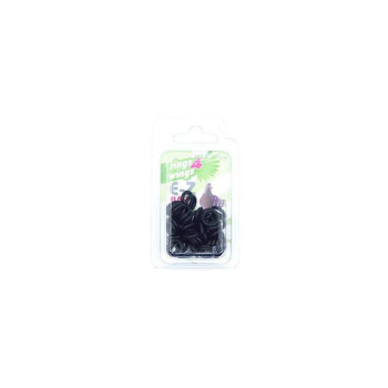 Black elastic rings - 8mm -...