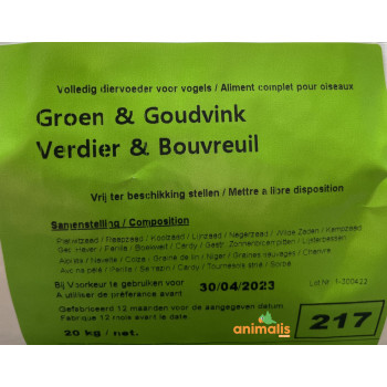Seed mix for Greenfinch and Bullfinch "217" 20kg - Hoebregts