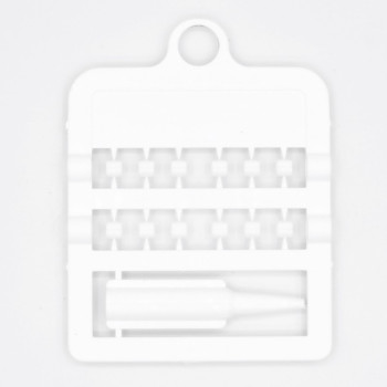 12 Open Plastic Rings for Canaries - Size: 3mm - Colour: White