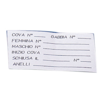 Identification sheet - 50 pieces