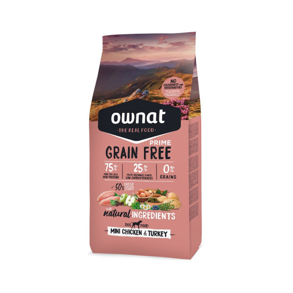 OWNAT PRIME Grain Free Adult Mini Grain Free Chicken Turkey for