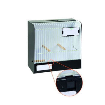 Label holder for exhibition cage