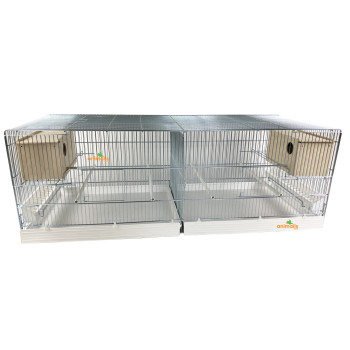 Domus-Molinari cage 90x40cm chrome with built-in nest