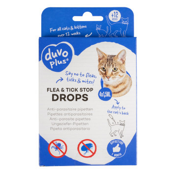 Puce & tique stop pipettes antiparasite chat 4x1,5ml
